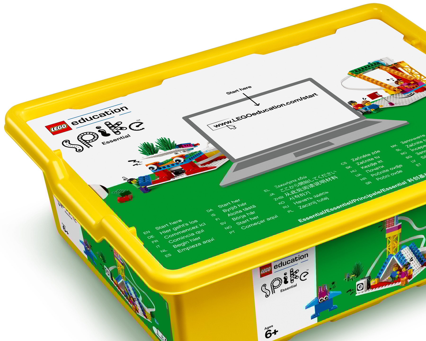 STEAM_45345_Product_LEGO Education SPIKE Essential on a green background_4000x3200.png