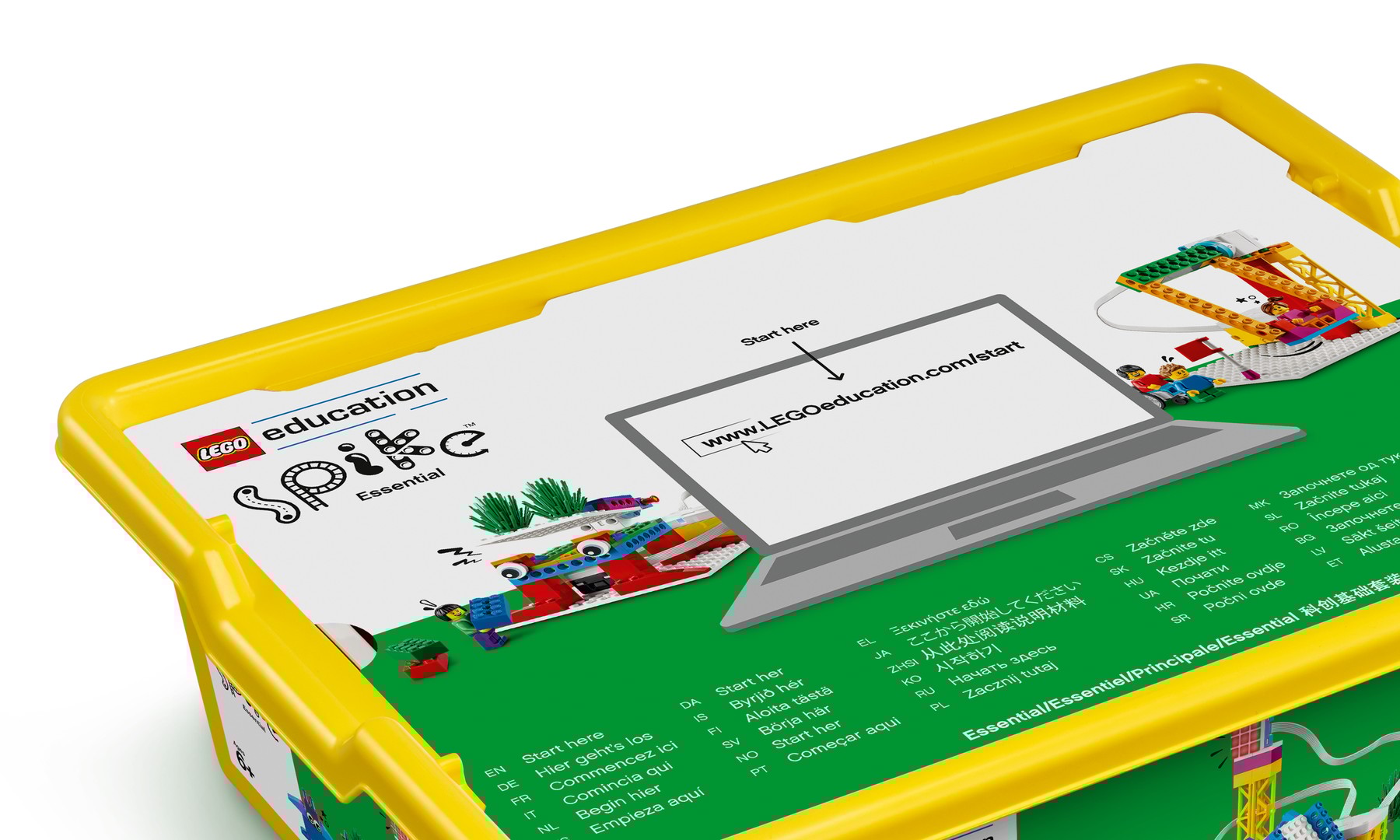 STEAM_45345_Product_LEGO Education SPIKE Essential on a green background_4000x3200.png