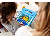 Student using app for coding lesson
