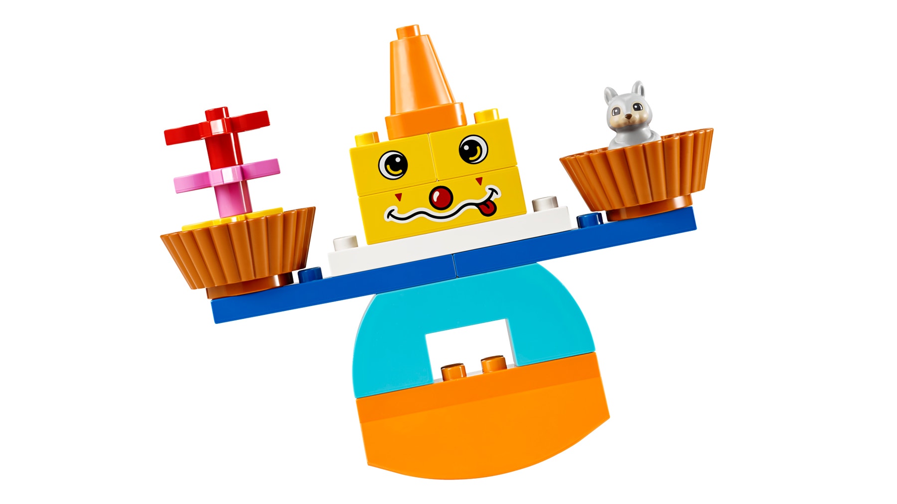 Buildable clown scale in kindergarten STEAM set